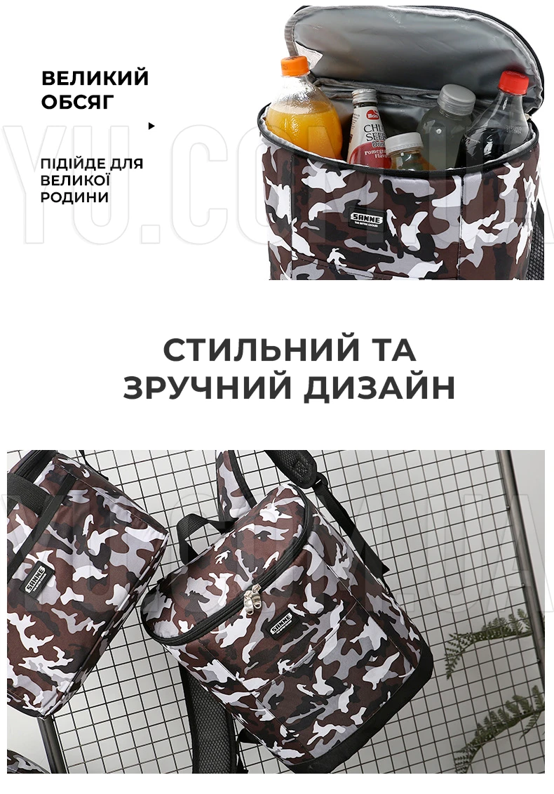 Термосумка рюкзак холодильник GP 4333 14 літрів 28*15*33 см Термосумка рюкзак холодильник GP 4333 14 літрів 28*15*33 см